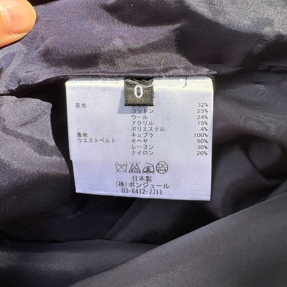 Leur logette tweed green and multicolor Malhia Kent irregular mini skirt US 0 xs - Picture 7 of 10